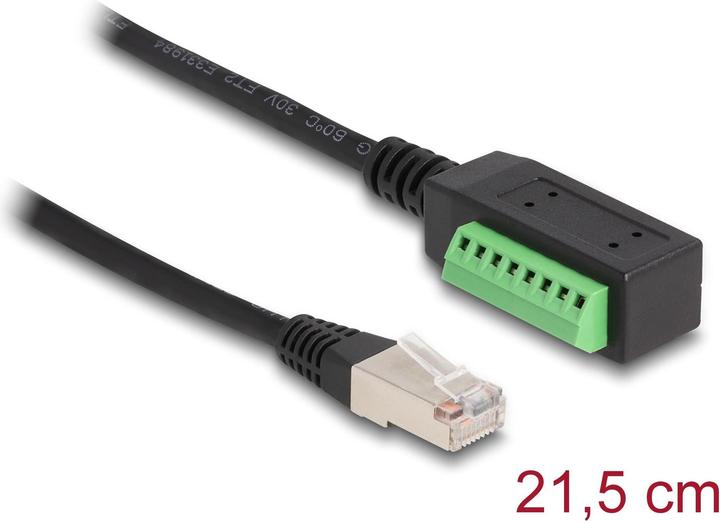 Image du produit Delock Bloc terminal - câble RJ45 1 pièce (UTP, CAT5e, 0.22 m)
