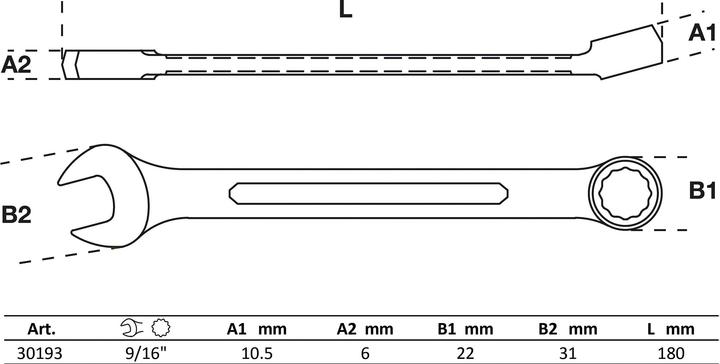 Actual product image BGS Combination Spanner 9/16" (9/16")