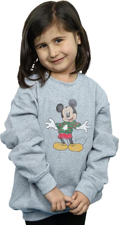 Actual product image Disney Girls Mickey Mouse Christmas Jumper Sweatshirt (152, 158)