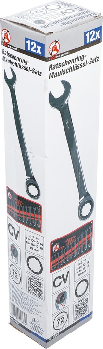 Produktbild BGS Ratschenring-Maulschlüsselsatz (8 mm, 9 mm, 10 mm, 11 mm, 12 mm, 13 mm, 14 mm, 15 mm, 16 mm, 17 mm, 18 mm, 19 mm)