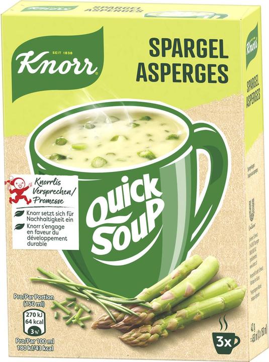 Image du produit Knorr Quick Soup Asperges, soupe au goût complet d'asperges vertes, rapidement préparée (450 ml)