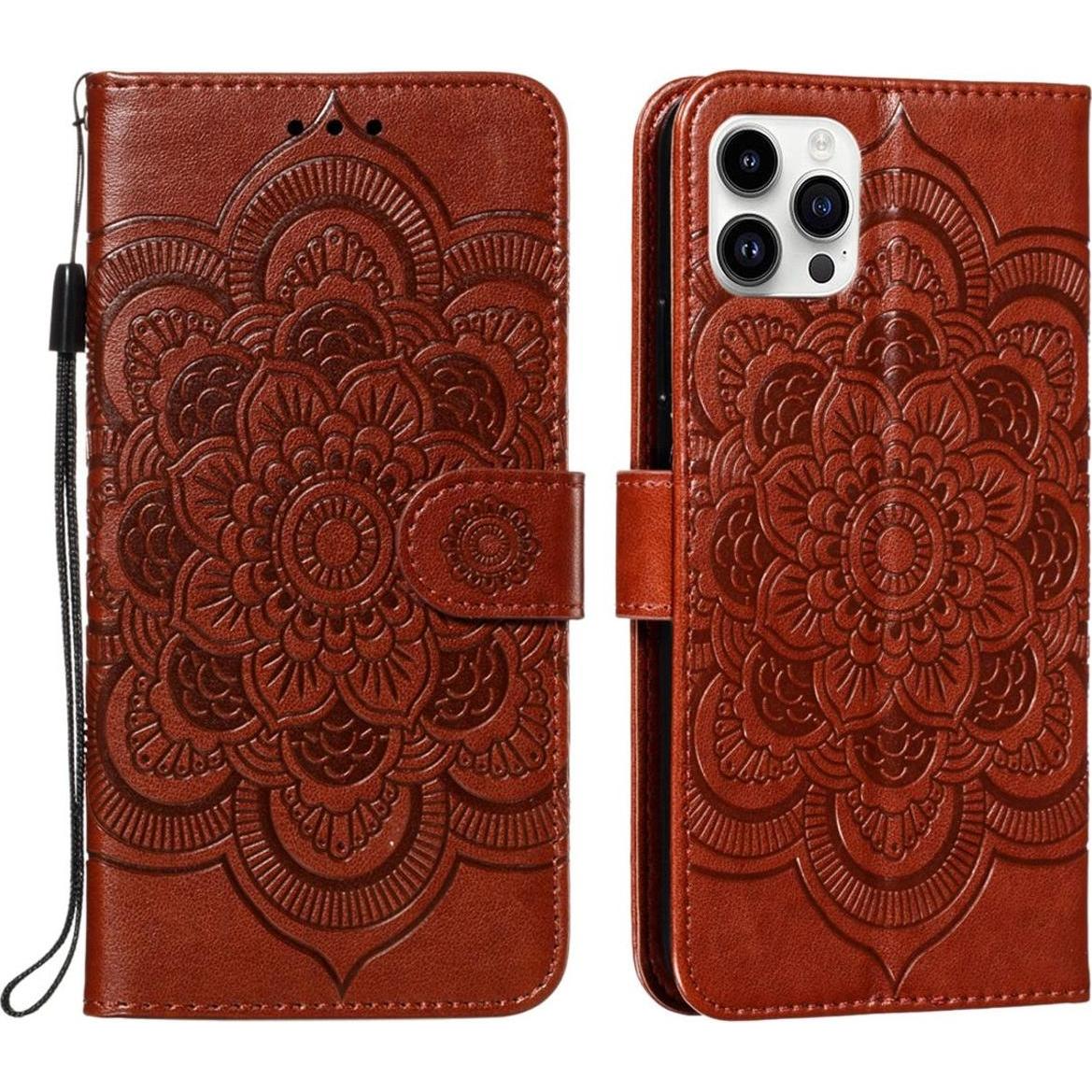 König Design Schutz Handy Hülle für Apple iPhone 15 Pro Case Cover Klapp Tasche Wallet Etuis (Apple iPhone 15 Pro), Smar...