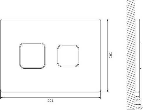 Produktbild Cersanit Przycisk spłukujący Accento do WC czarny mat (K97-426)
