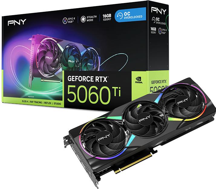 Produktbild PNY GeForce RTX 5060 Ti Epic-X RGB Overclocked Triple Fan (16 GB)