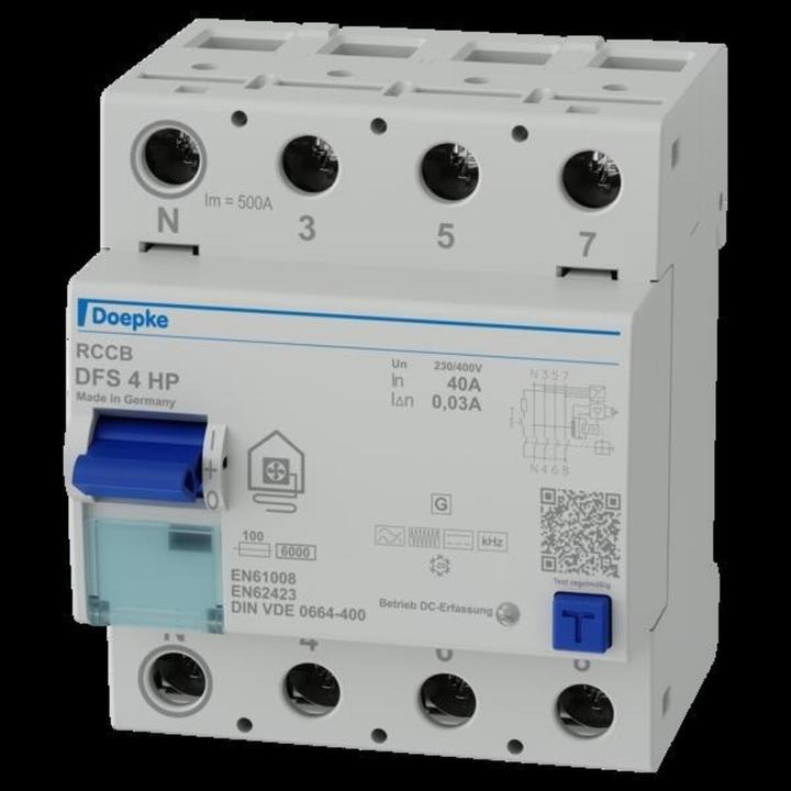Produktbild Doepke DFS4 040-4/0,03-HP FI-Schutzschalter 4p 40 A 0.03 09134805