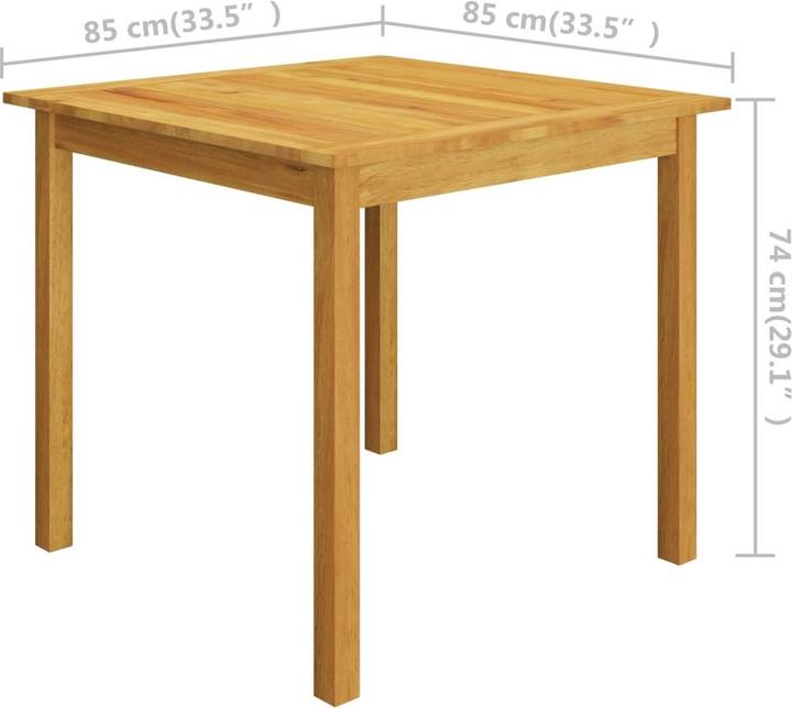 Produktbild vidaXL Garten-Essgruppe (85 x 85 x 74 cm)