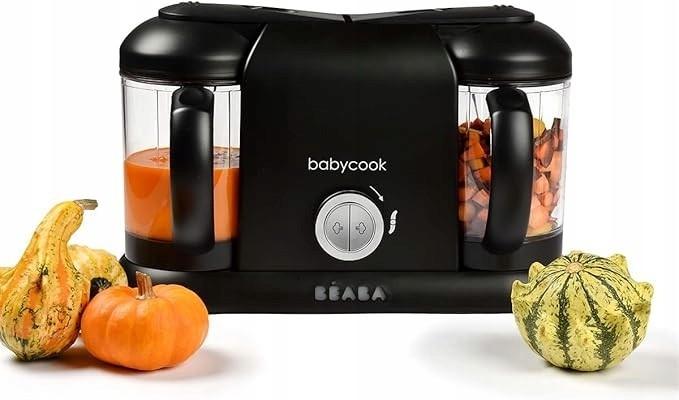 Beaba 4-in-1 Baby Food Processor with Steam Cooking, Blending, Defrosting, Warming and Dual Bowls