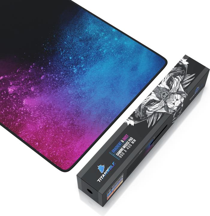 Image du produit Titanwolf Mauspad XXL Mousepad 900 x 400 x 3 mm, Schreibtischauflage, abwaschbar, rutschfest, Sumi-e Flower (XXL)