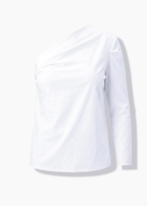 Produktbild Ulla Popken Blusenshirt, OneShoulder, Drapierung, Langarm (46)