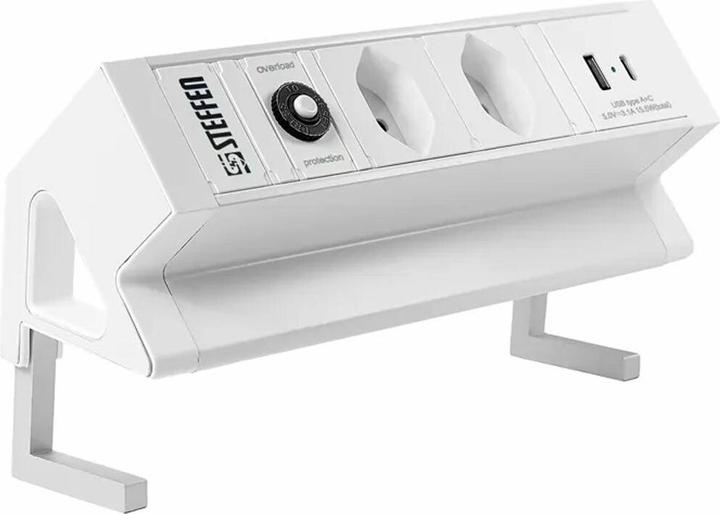 Steffen Alu Desk (2x, Typ 13, USB-A, USB-C, 1.50 m)
