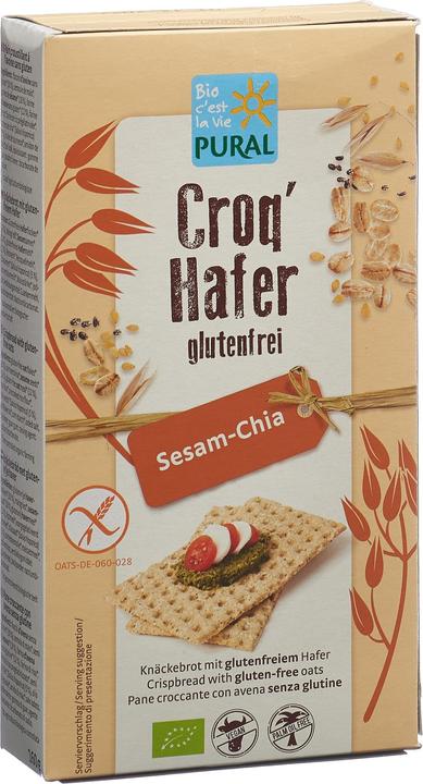 Actual product image Pural Croq'Hafer Sesam Chia glutenfrei (160 g)