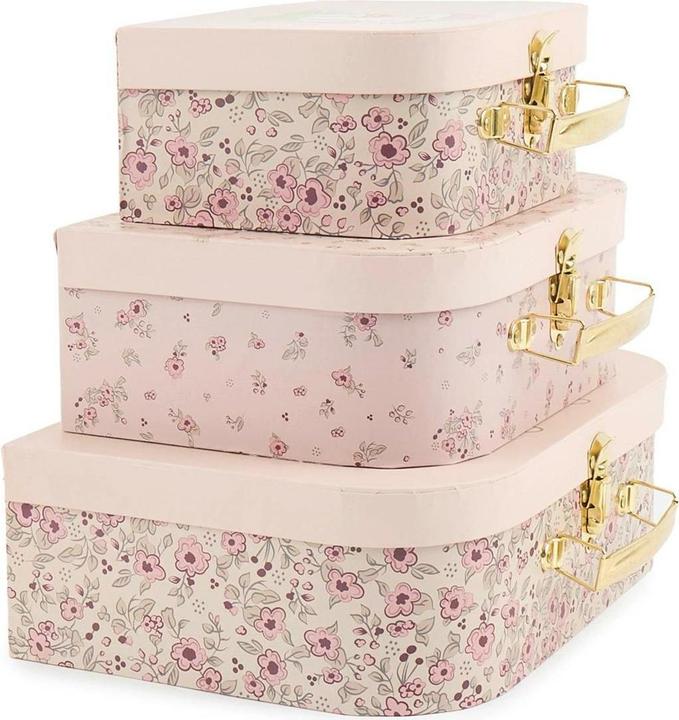 Image du produit Bieco Coffre à jouets Ella dreamy flowers Set de 3 pièces