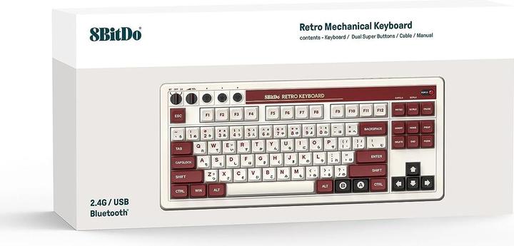 Actual product image 8bitdo Mechanical Keyboard Hot Swappable 87 Keys (Eng. Int., Wireless)