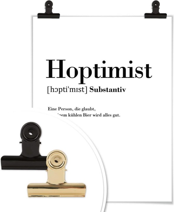 Immagine prodotto Trenddeko Grammatica - Hoptimist (30 x 40 cm)