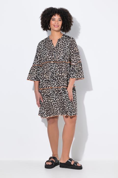 Produktbild Angel of Style Kleid, A-Linie, Leomuster, farbige Ziernähte (52)