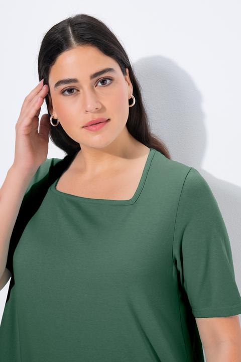 Actual product image Ulla Popken Essential Square Neck Stretch Tee (58)