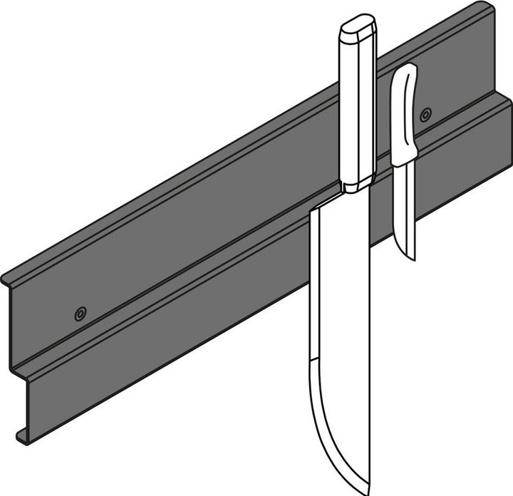 L&S Magnet-Messerhalter Sign, schwarz.