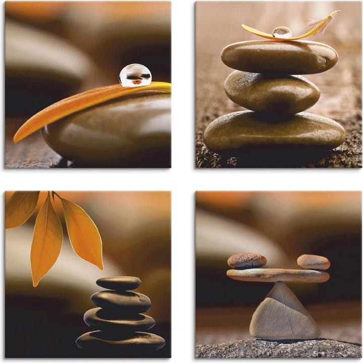 Produktbild Artland Blumenblatt Tropfen Zen Pyramide Waage K2GF (20 x 20 cm)