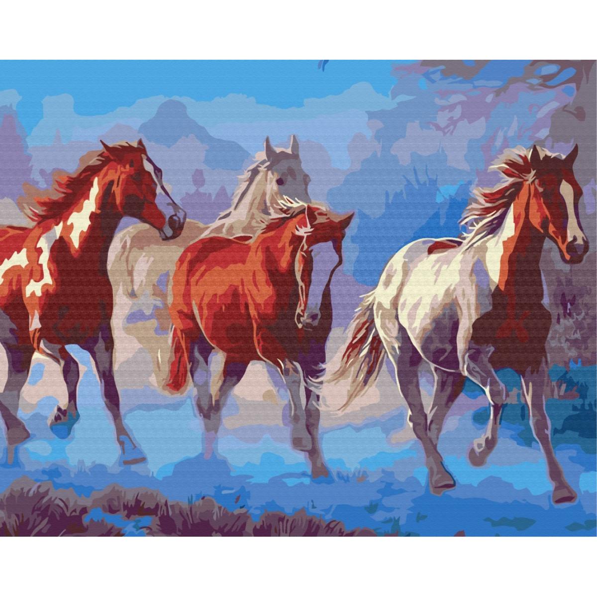 Syma Picture Paint it! Painting by numbers Herd of horses