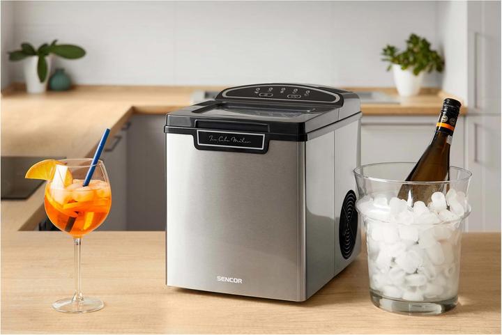 Actual product image Sencor SIM 3500SS ice cube maker Portable ice cube maker /24h Black, Silver