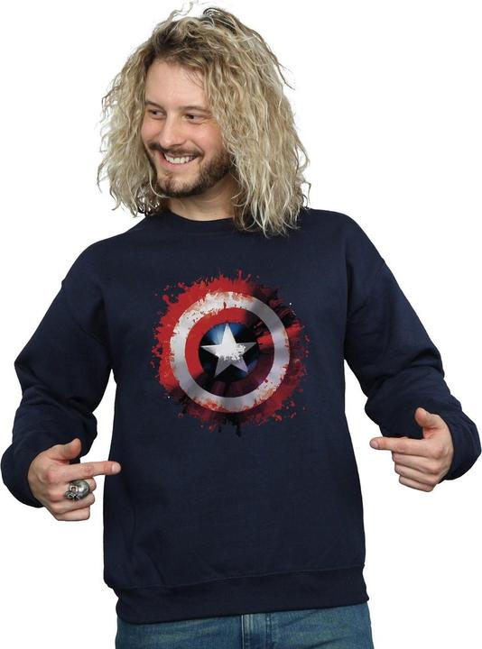Produktbild Avengers Captain America Kunst Schild Baumwolle Sweatshirt (L)