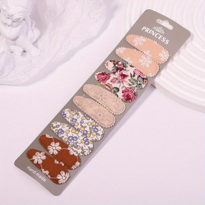 Produktbild Activity Board 10 Stück Baby gestreifte karierte florale Haarspangen, dekorativer Haarschmuck (10 Stk.)