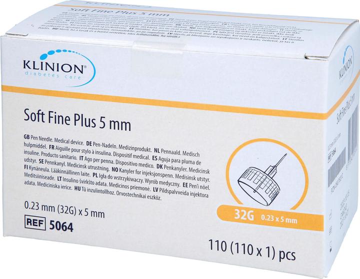 Image du produit Klinion soft fine plus 5mm, 110 pcs KAN (Aiguilles de stylo + aiguilles jetables)