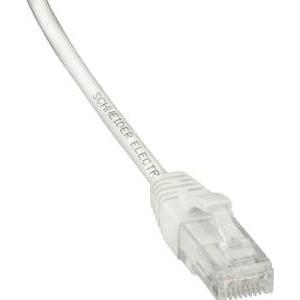 LK Patchkabel Actassi kat 6 F/UTP 28AWG, laengde: 0,5m, farve: hvid LSZH kappe med hels, Netzwerkkabel