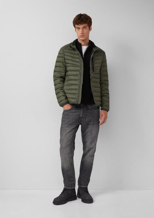 Produktbild s.Oliver Strickpullover Strickpullover aus reiner Wolle mit Troyer-Kragen (L)