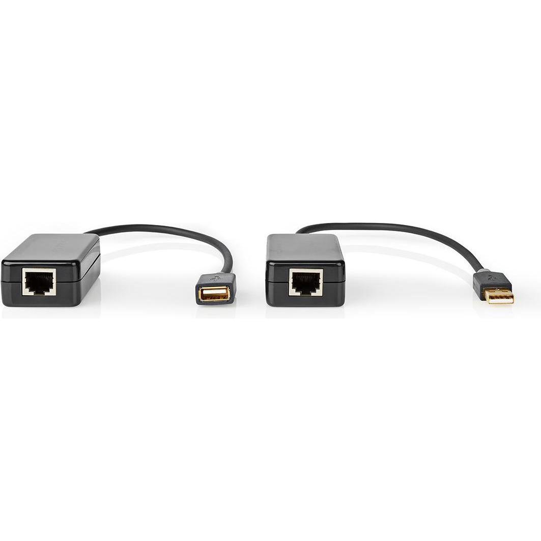 Thumbnail - Nedis USB-Extender USB 1.1 1x RJ45 Female 1x USB-A Buchse 1x USB-A Stecker 1x RJ45 Female 50 m 12 Mb (0.20 m, USB 1.1), ...
