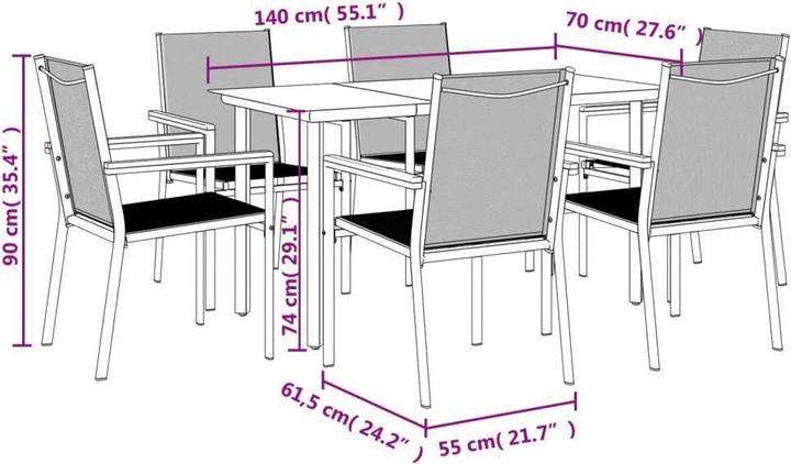 Produktbild vidaXL Garten Essgruppe
