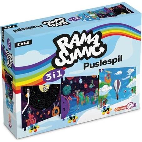 Konjac Sponge Ramasjang puslespil 3-i-1 Rummet - (24,35,48 brikker)