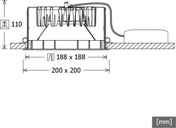 Actual product image LTS LED recessed downlight (2450 lm)