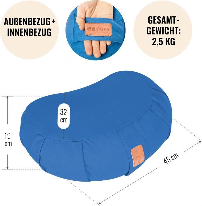 Image du produit Gorilla Sports Oreiller en forme de croissant pour le yoga (19 cm)