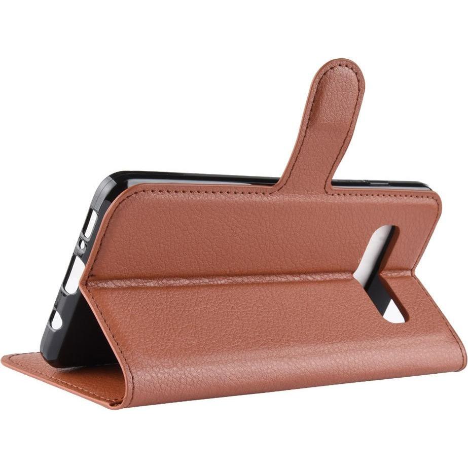 Thumbnail - Cover-Discount Leder Etui Hülle mit Kartenfächern (Samsung Galaxy S10), Smartphone Hülle, Braun