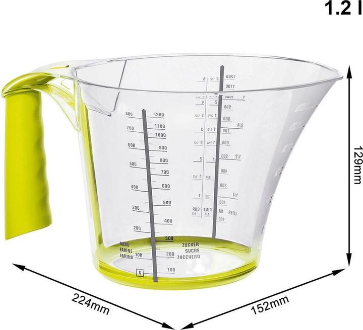 Produktbild Rotho Messbecher Loft 12 dl, Blau/Transparent (1200 ml)