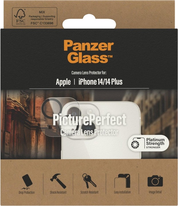 Actual product image PanzerGlass Camera Protector iP 6.1/6.7 inch 2022 (1 Piece, Apple iPhone 14 Plus, Apple iPhone 14)