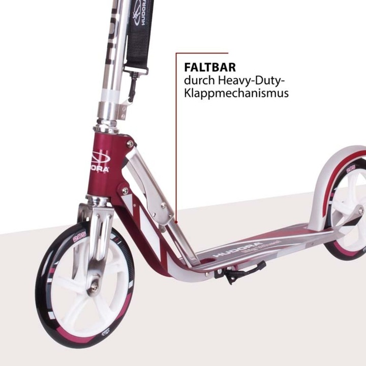 Productafbeelding Hudora Scooter reuzenrad RX205 Step - Magenta / Zilver