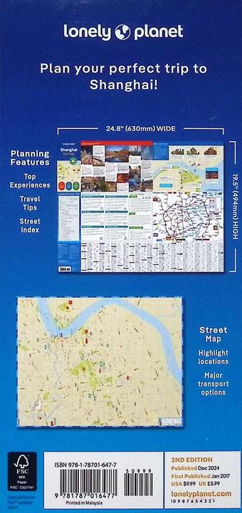 Actual product image Shanghai City Map