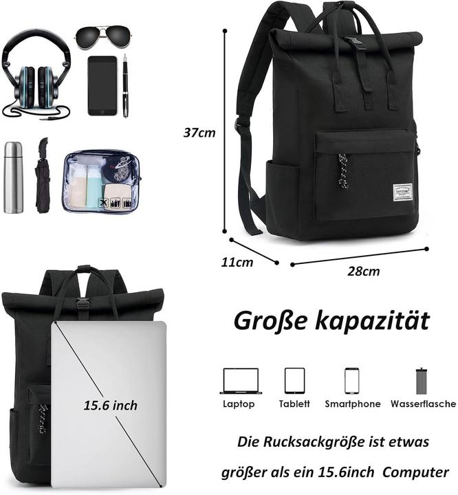 Actual product image Tan.Tomi Waterproof laptop backpack (26 l)