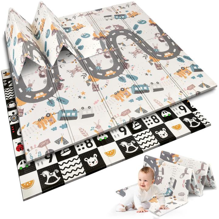 Image du produit Nukido Tapis d'éveil double face (200 x 180 x 1 cm)