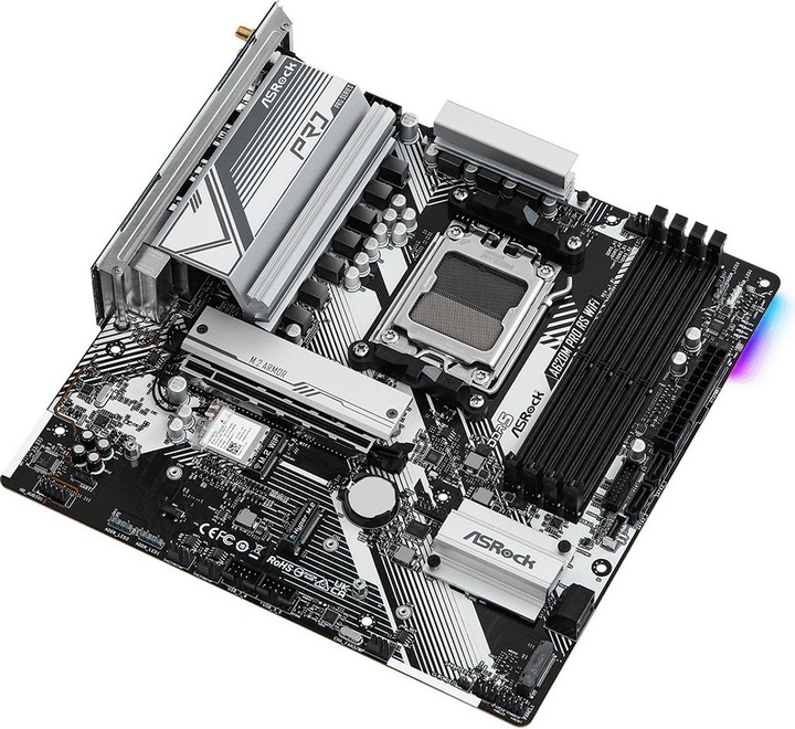 Image du produit AsRock MB AMD AM5 A620M PRO RS WiFi (AM5, AMD A620, mATX)