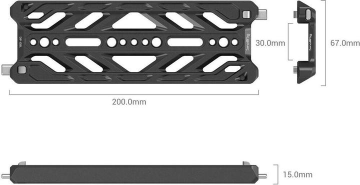 Actual product image SmallRig 3770 ARRI DOVETAIL PLATE 8" / 20CM LIGHTWEIGHT