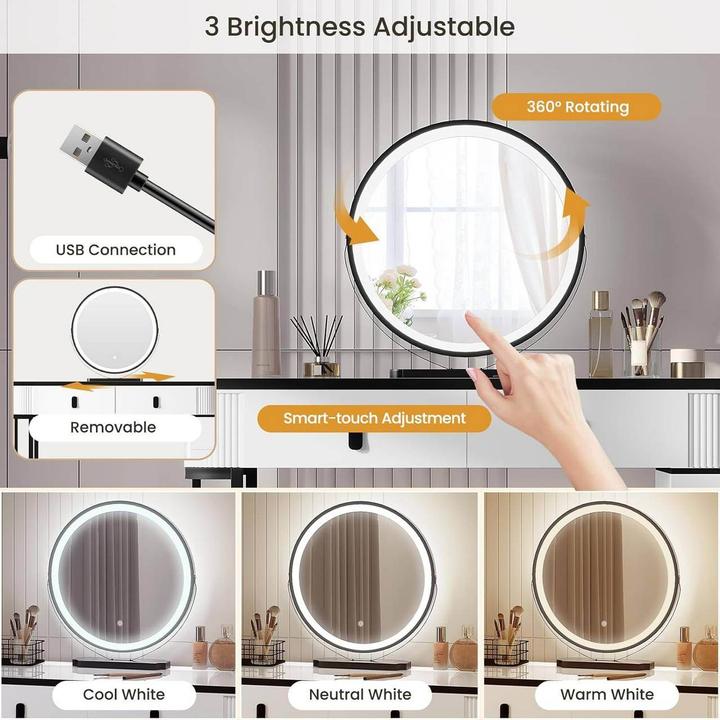 Produktbild Woltu Schminktisch (100 x 40 x 126 cm)