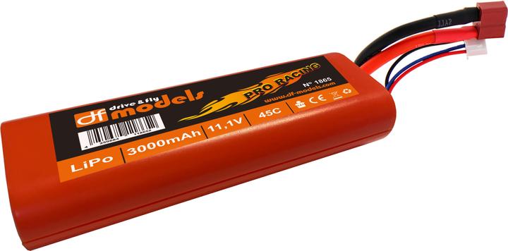 Immagine prodotto DF-Models Confezione LiPo 3S - 11,1 Volt - 3000mAh, 45C - rotonda (11.10 V, 3000 mAh)