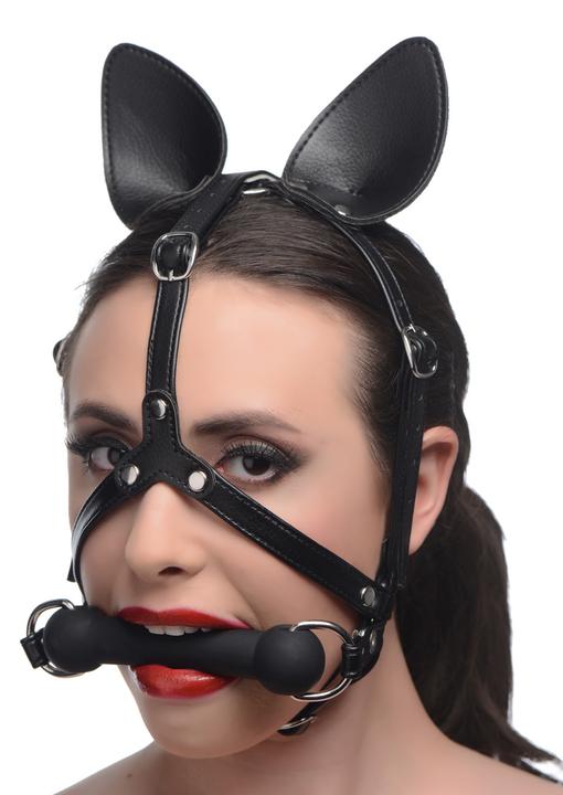 Produktbild Master Series Dark Horse Pony Head Harness with Silicone Bit