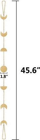 Produktbild Alopini Mondphasen Girlande Boho Chic Mondphasen Dekoration Wanddekoration Wandbehang Ornamente