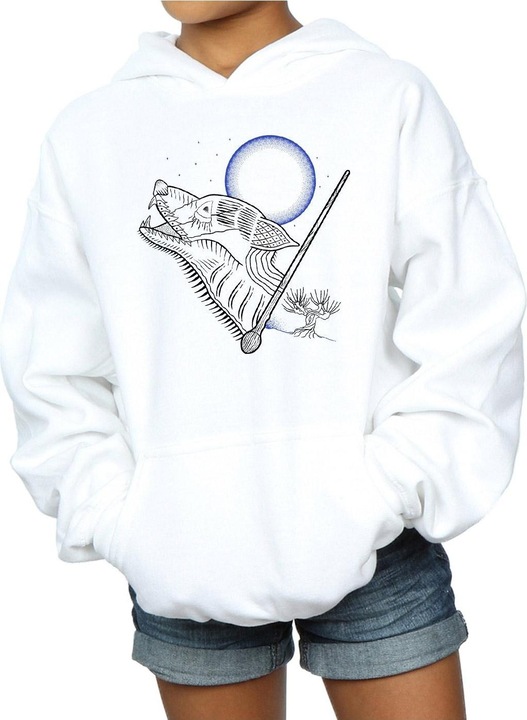 Image du produit - Sweat à capuche WEREWOLF LINE ART - Fille (152, 158)
