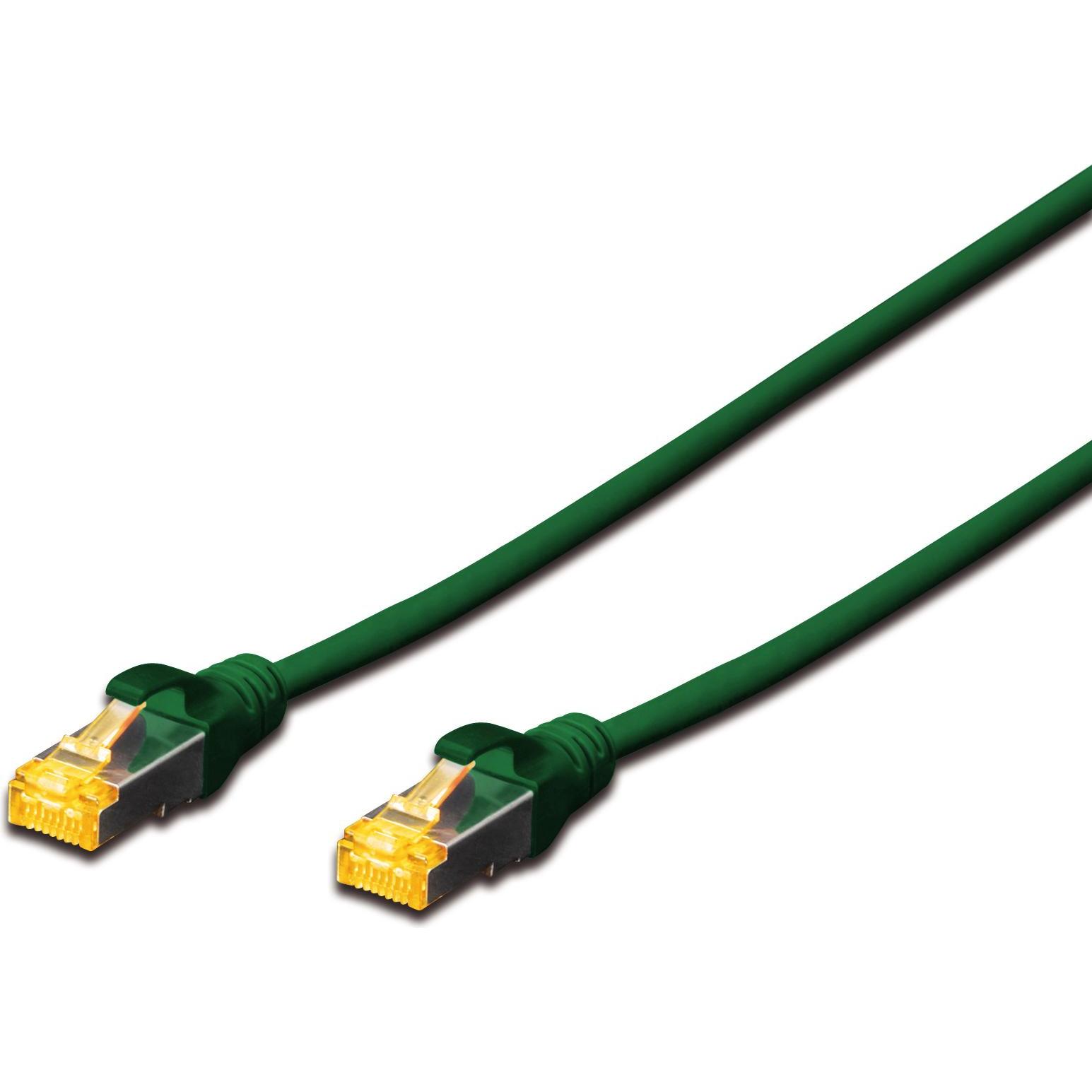 Digitus CAT6A S-FTP Patchk.,0,5m, Grün (S/FTP, CAT6a, 0.50 m), Netzwerkkabel