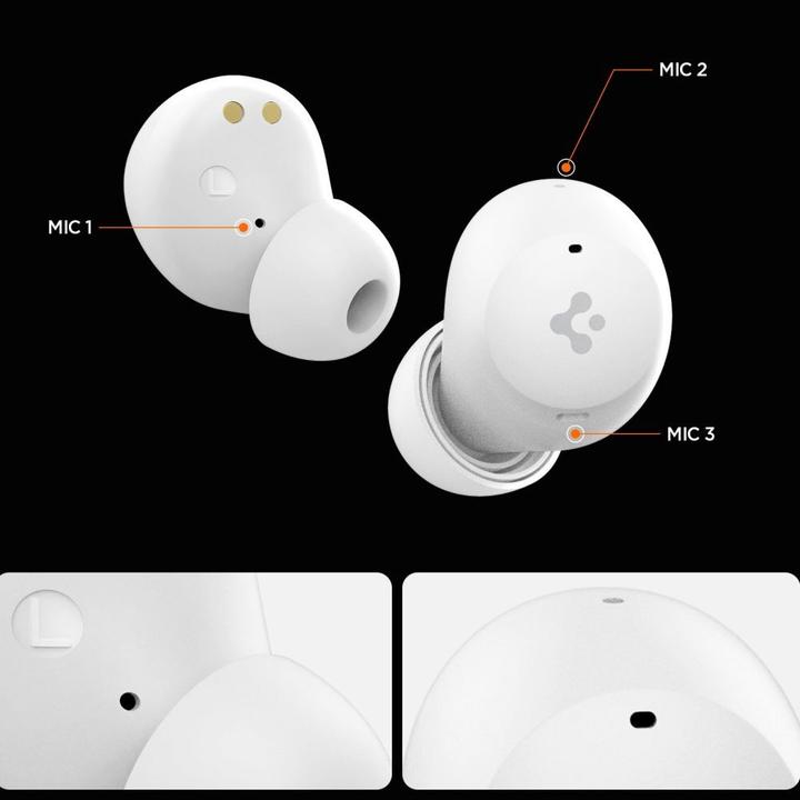 Actual product image Spigen TWS Headphones SA2401 ANC PRO white (ANC, 8 h, Wireless)